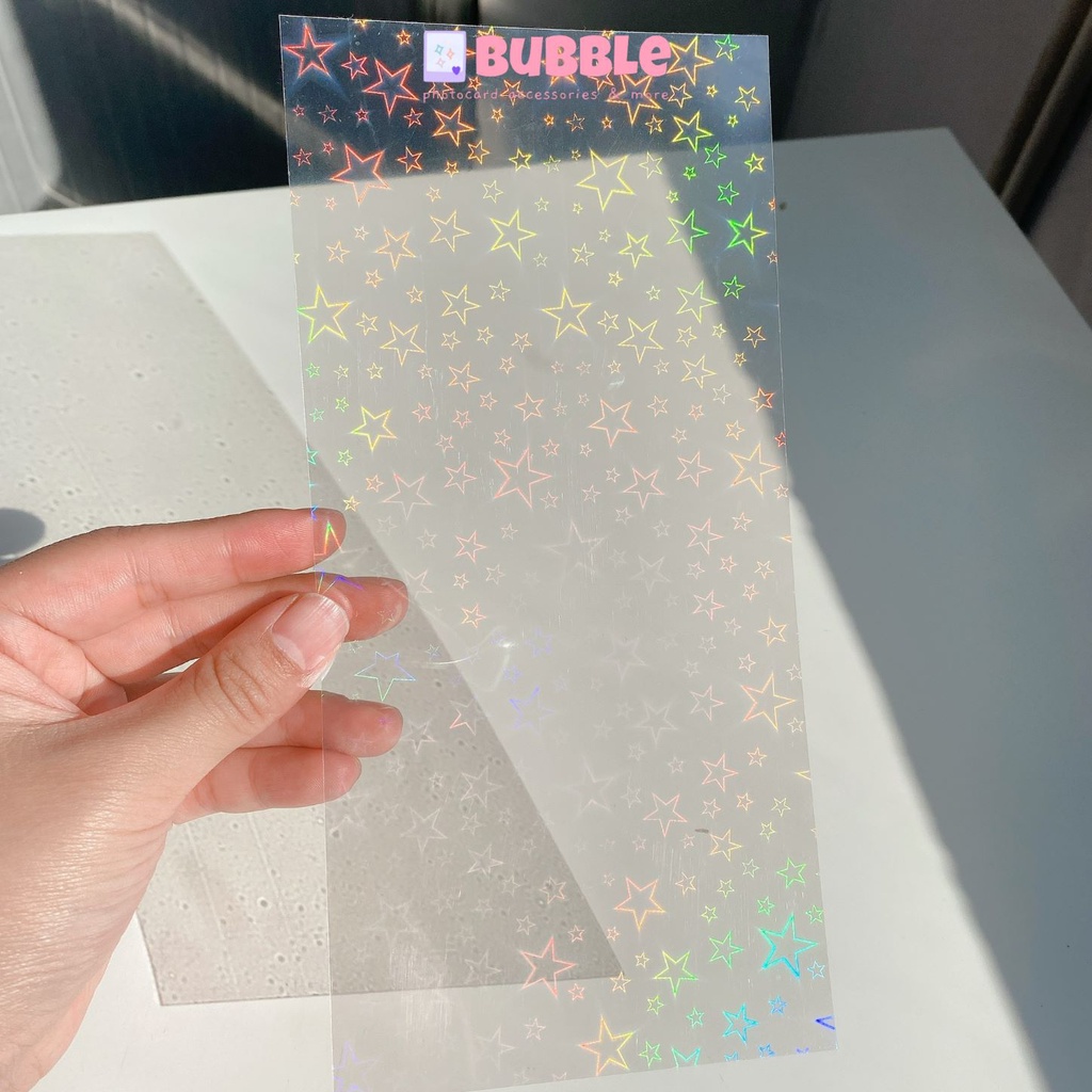 Màng cán hologram trang trí toploader photocard màng dán decal họa tiết holo decor sticker card des top