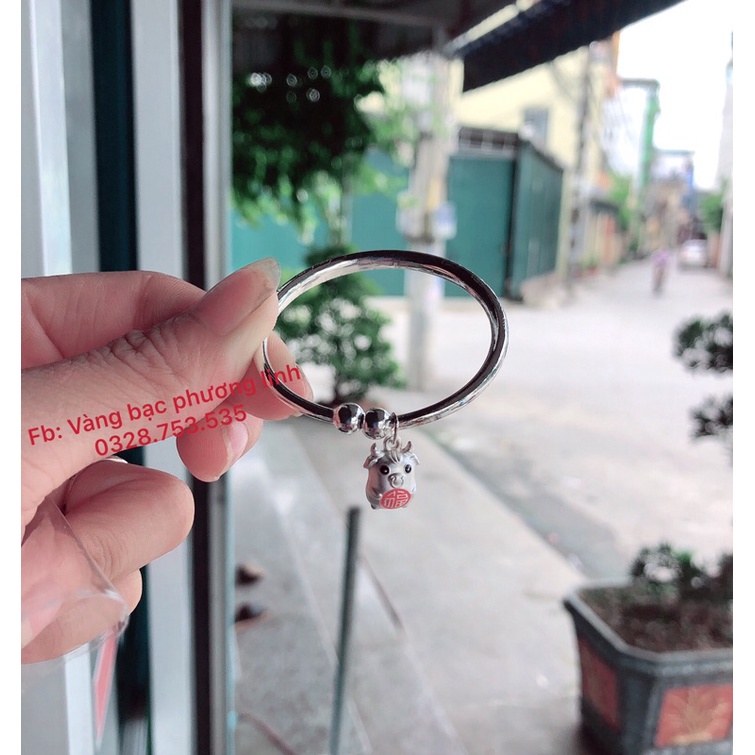 VÒNG TAY CHẠM MẪU CỨNG TREO TRÂU NGỘ NGHĨNH- LẮC BẠC TA