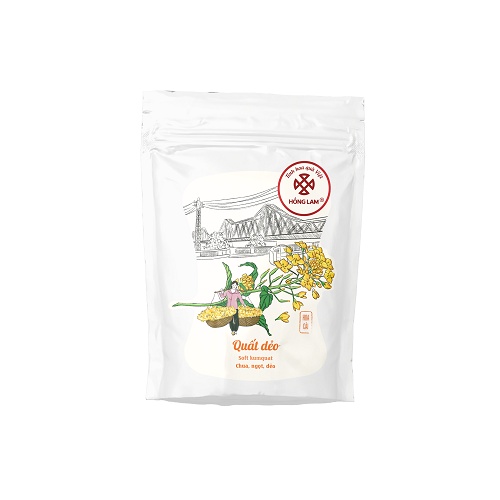 Ô Mai (Xí Muội) Quất Dẻo Hồng Lam - Vị Chua Ngọt Thơm - Túi Zip 100g