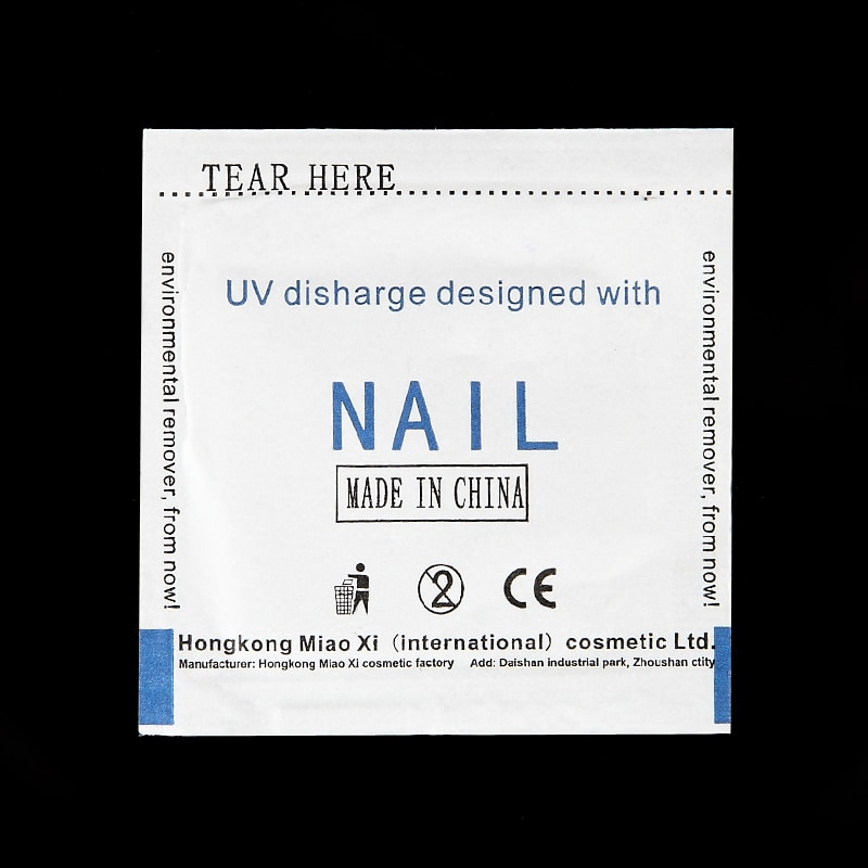 MONJA Bộ 100 Miếng Giấy Bạc Ủ Tẩy Sơn Móng Tay