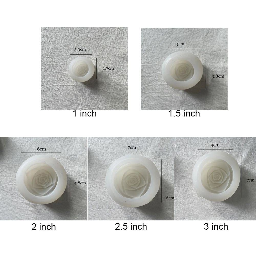 Khuôn silicone làm xà phòng/nến thơm hình hoa hồng 3D DIY