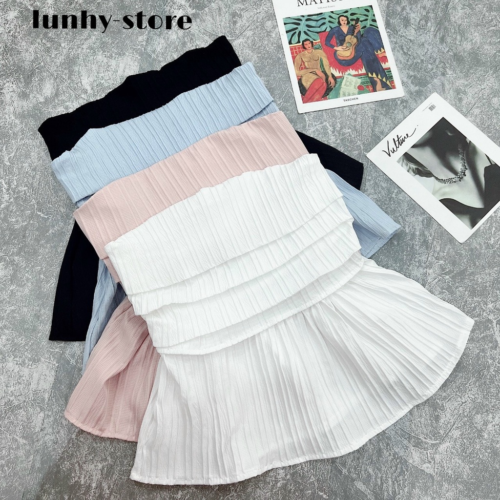 Áo Ống Đuôi Xoè Nữ Kiểu Ôm Sexy Chất Voan Cotton Mặc Được 2 Kiểu Siêu Xinh