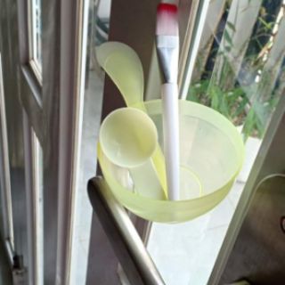 Combo 30 bộ chén pha mặt nạ nhựa dẻo (tặng kèm túi zip)