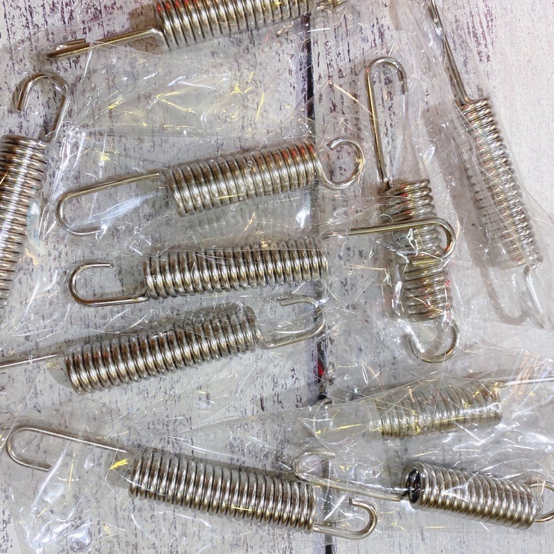 Lò xo chân chống nghiêng inox 304 gắn xe Honda Yamaha