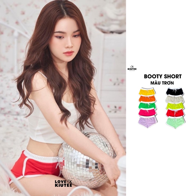 Quần Booty Short ngắn viền trắng ôm mông có size từ 40-70kg LOVEKIUTEE