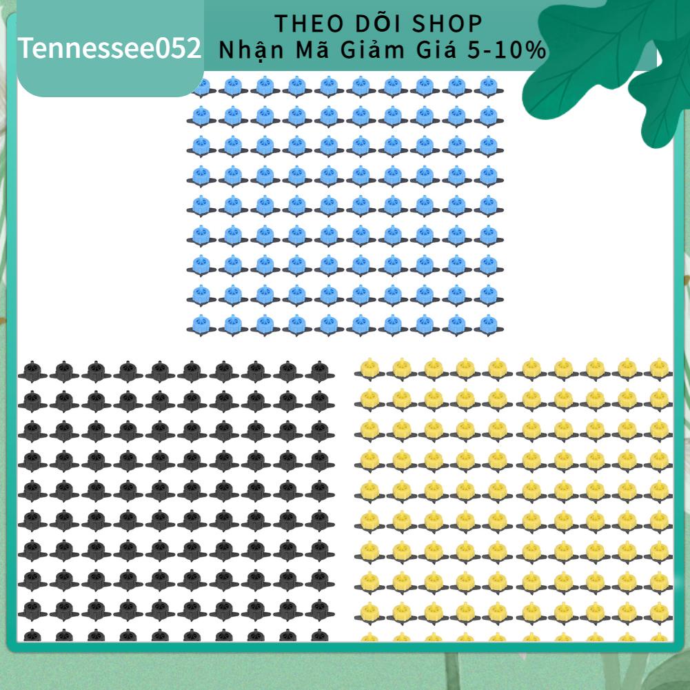 Tennessee052 100 cái Bộ phát nhỏ giọt 4mm Đồng nhất bù áp suất Dòng chảy PP Tưới nước cho địa hình lớn