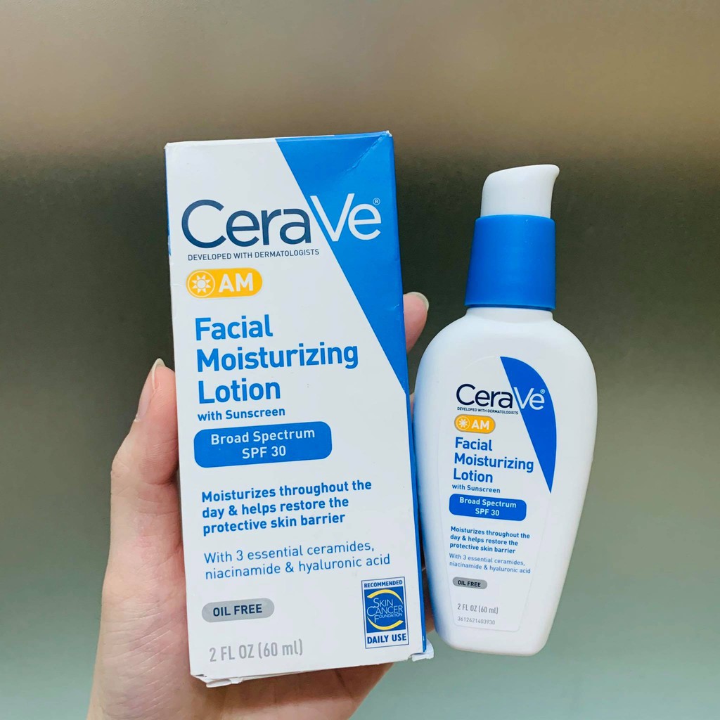 Kem Dưỡng Chống Nắng Ban Ngày CeraVe AM Facial Moisturizing Lotion SPF 30 (60ml)