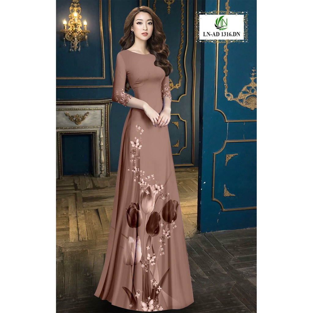 Vải áo dài in 3D đẹp - độc - lạ - hợp xu hướng - đủ màu MS12