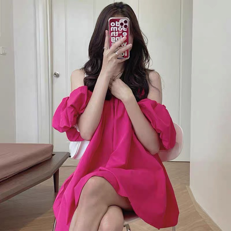 Áo trễ vai tay bồng chất thô mềm min mát tay đầm babydoll hở vai phong cách ulzzang hàn quốc MÂY_1989