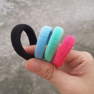 Túi 48 thun cột tóc màu/đen cở nhỏ bản 1cm (Hàng Việt Nam,có mùi)