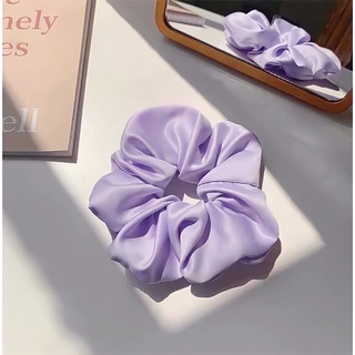 Cột tóc scrunchies vải phi bóng mềm mịn