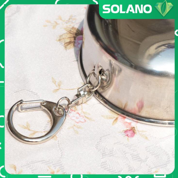 Cốc Uống Nước SOLANO Chất Liệu Ly Inox Gấp Gọn Có Nắp Đa Năng Đi Du Lịch, Dã Ngoại HG-001179