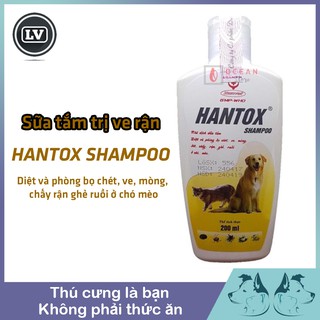 Sữa Tắm Cho Chó Mèo Trị Ve Rận Bọ Chét Hantox Shampoo 200ml Phụ kiện Long Vũ