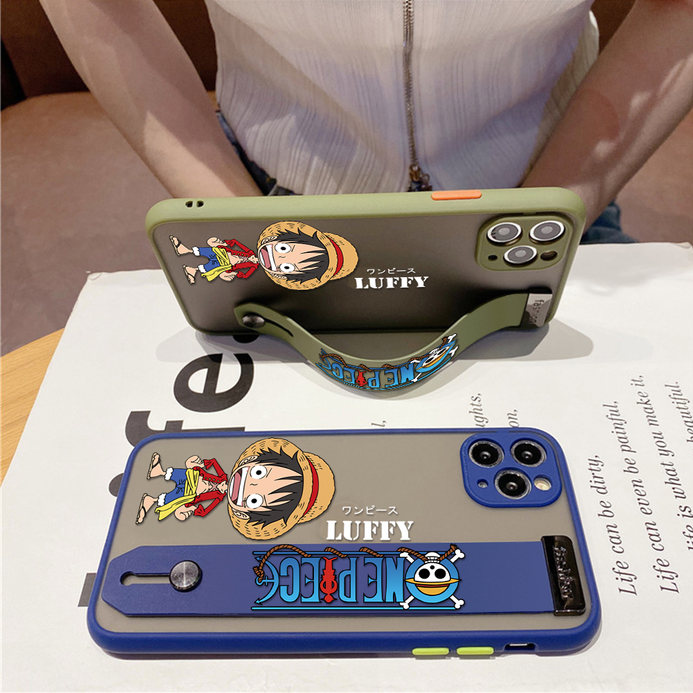 Ốp lưng điện thoại iPhone SE 2020 Xs Xr 8 Plus 7 6 6S X Vỏ Anime Luffy Bìa Phim hoạt hình Chống va đập Mặt sau mờ Mặt sau Bảo vệ toàn bộ Ống kính