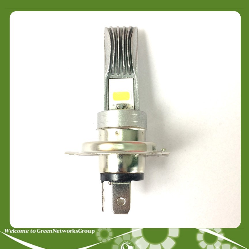 Đèn pha led chân H4 Rãnh 2 tim ánh sáng trắng vàng Greennetworks