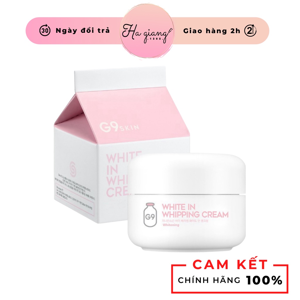 Kem Dưỡng Da Trắng Hồng G9 Skin White In Milk Whipping Cream 50g làm trắng và dưỡng ẩm làm trắng tức thời