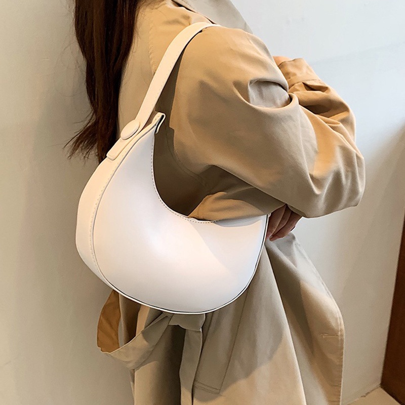 Ielgy Túi Đeo Vai Màu Trơn Đa Năng Cho Nữ