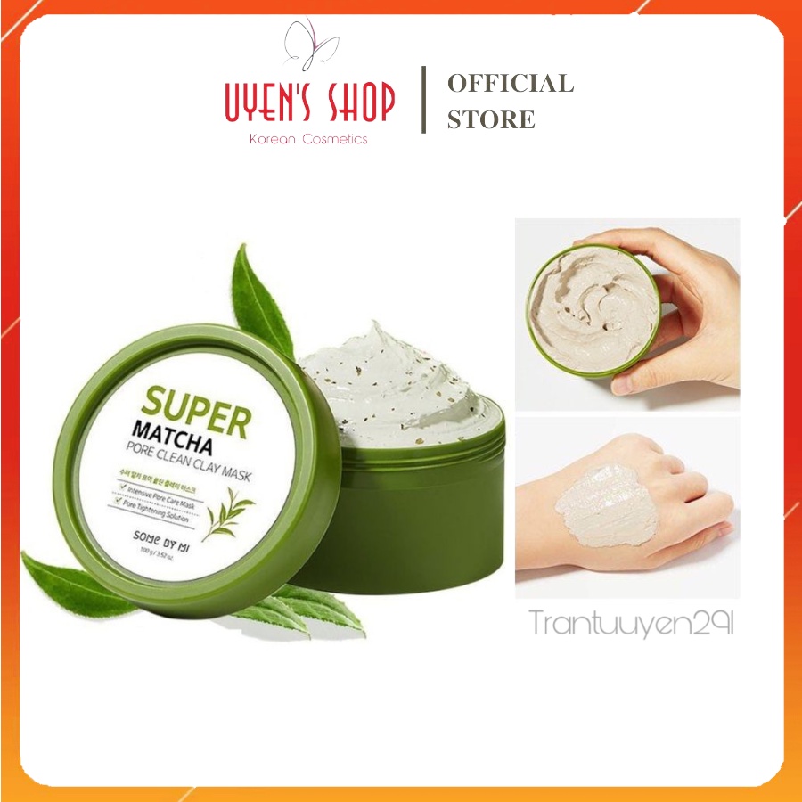 Mặt nạ trà xanh se khít lỗ chân lông Some By Mi Super Matcha Pore Clean Clay Mask 100g