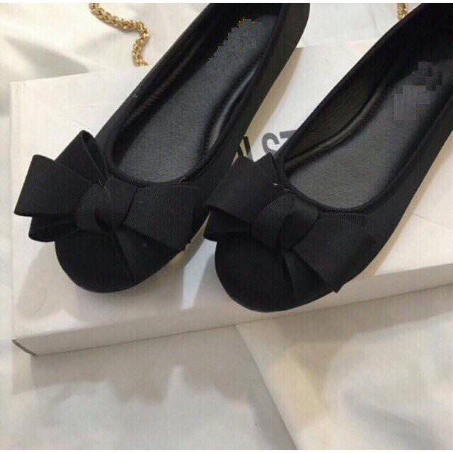 ] Giày Nữ Giày Búp Bê Vải Dạ Đế Bệt Thắt Nơ Mũi Tròn G20 | BigBuy360 - bigbuy360.vn