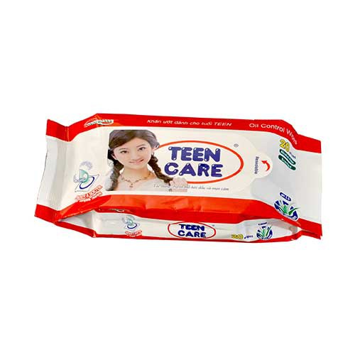 Khăn giấy ướt Teencare 20 tờ/gói , Kháng khuẩn 99,9% (Giao màu ngẫu nhiên)