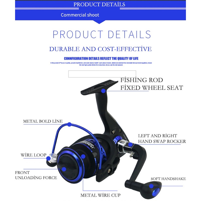 Máy Câu Cá 13+1 5.2:1 BK1000-7000 Series Chuyên Nghiệp Chất Lượng Cao