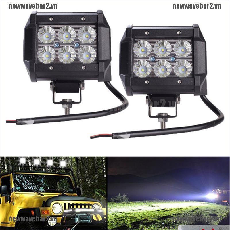 Đèn Led 2 18w 4wd Chất Lượng Cao Cho Xe Jeep
