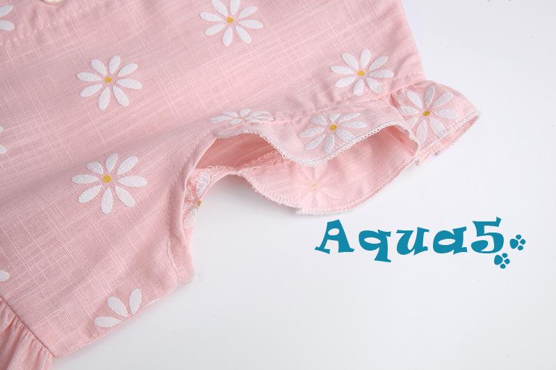 Đầm Tay Cánh Tiên Họa Tiết Hoa Cúc Xinh Xắn Dành Cho Bé Gái
