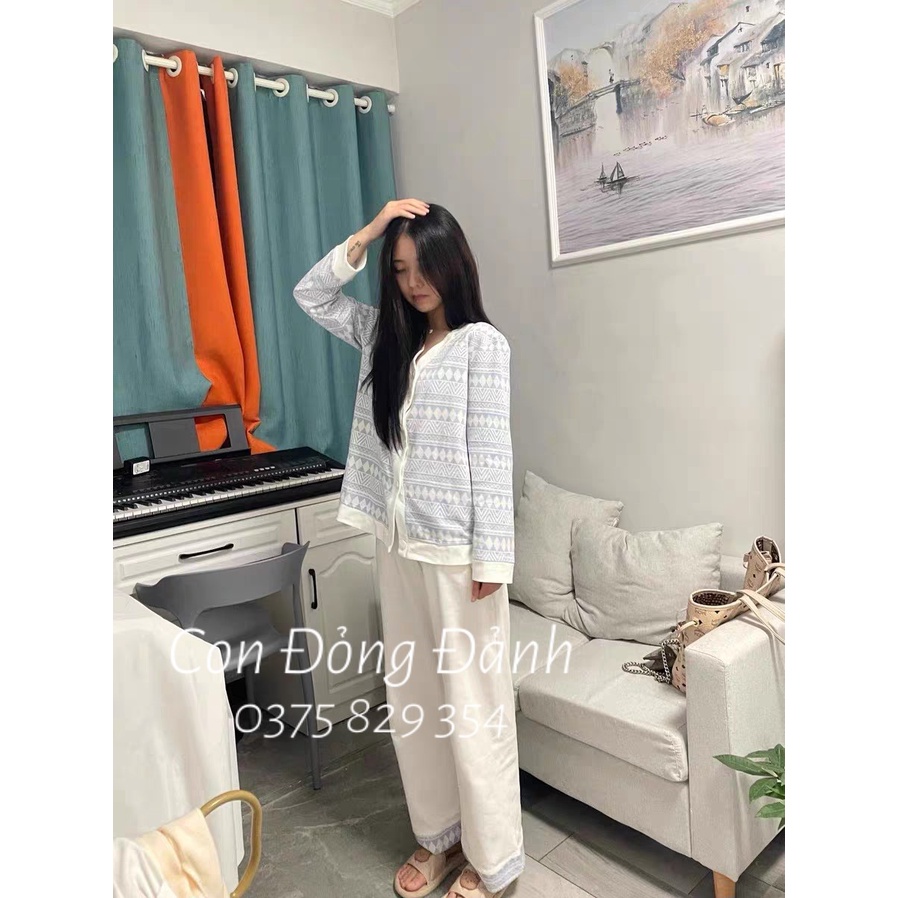 Đồ Ngủ Nữ dài tay Kimono cổ YUKATA phong cách Nhật Bản 2021 DN011 .TRƠN ảnh thật (Chất thun cotton mềm) | BigBuy360 - bigbuy360.vn