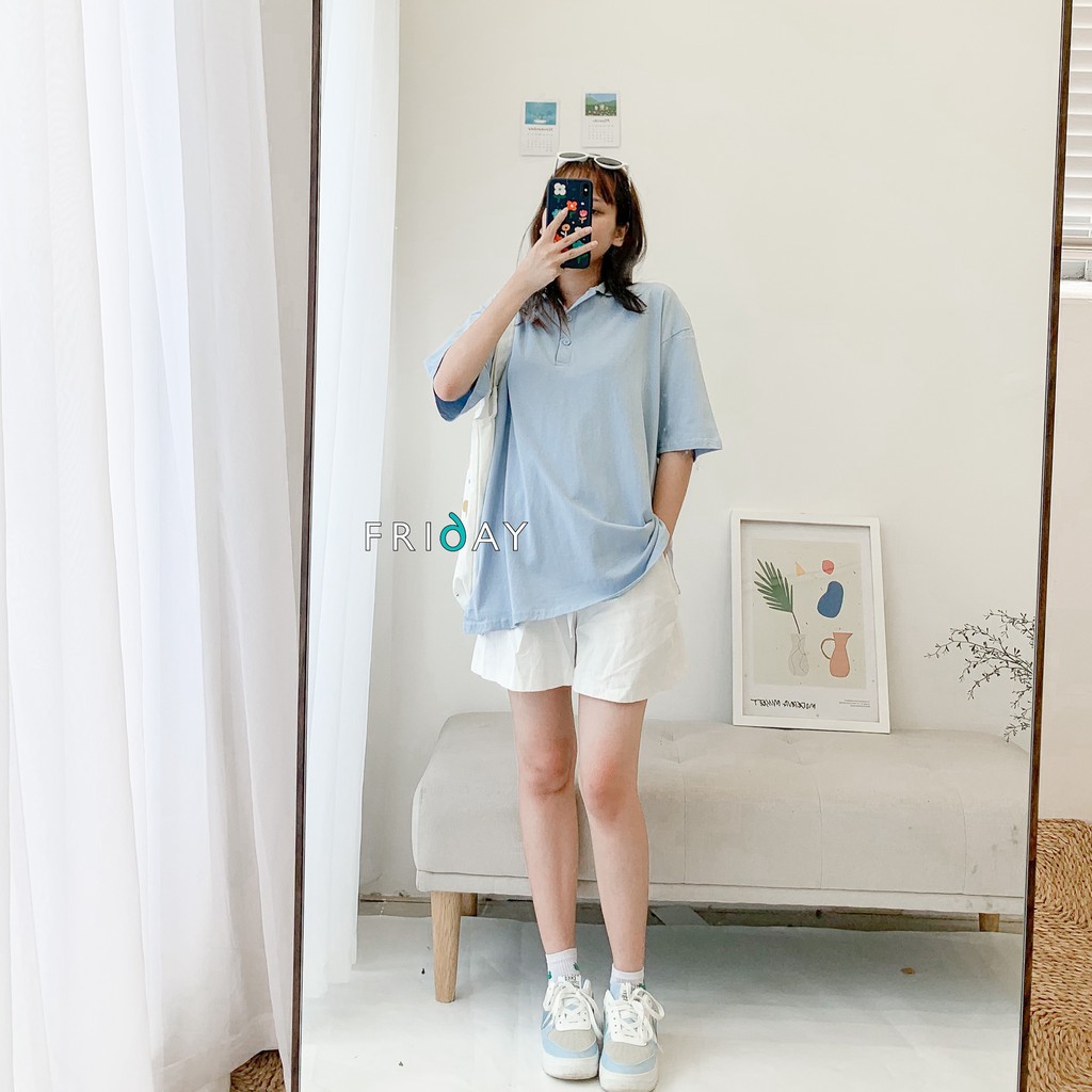 Áo phông polo thêu chữ D ngực Friday | BigBuy360 - bigbuy360.vn