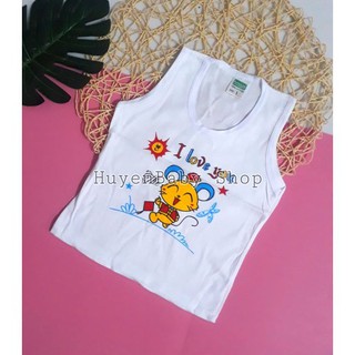 Áo Ba Lỗ Bosini Trắng sơ sinh Cho Bé