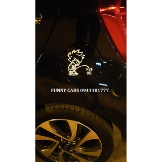 Tem dán nắp bình xăng ô tô 95