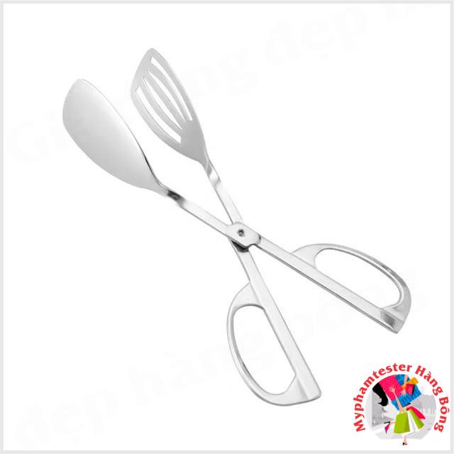 Kẹp inox gắp thức ăn hình kéo