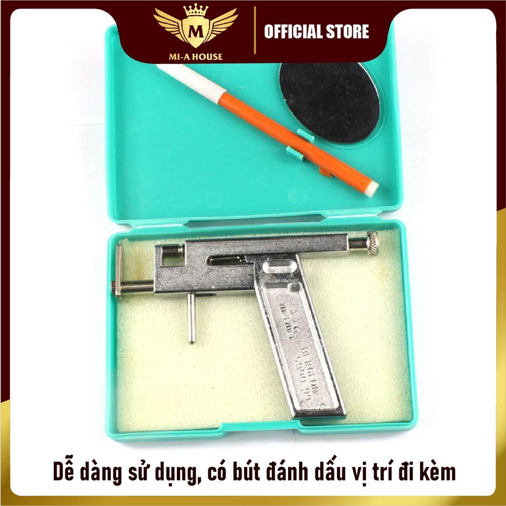 Máy bấm lỗ tai kim loại kèm 98 khuyên - dụng cụ xỏ khuyên tai chuyên nghiệp cho các tiệm nail spa - súng bắn lỗ tai rẻ