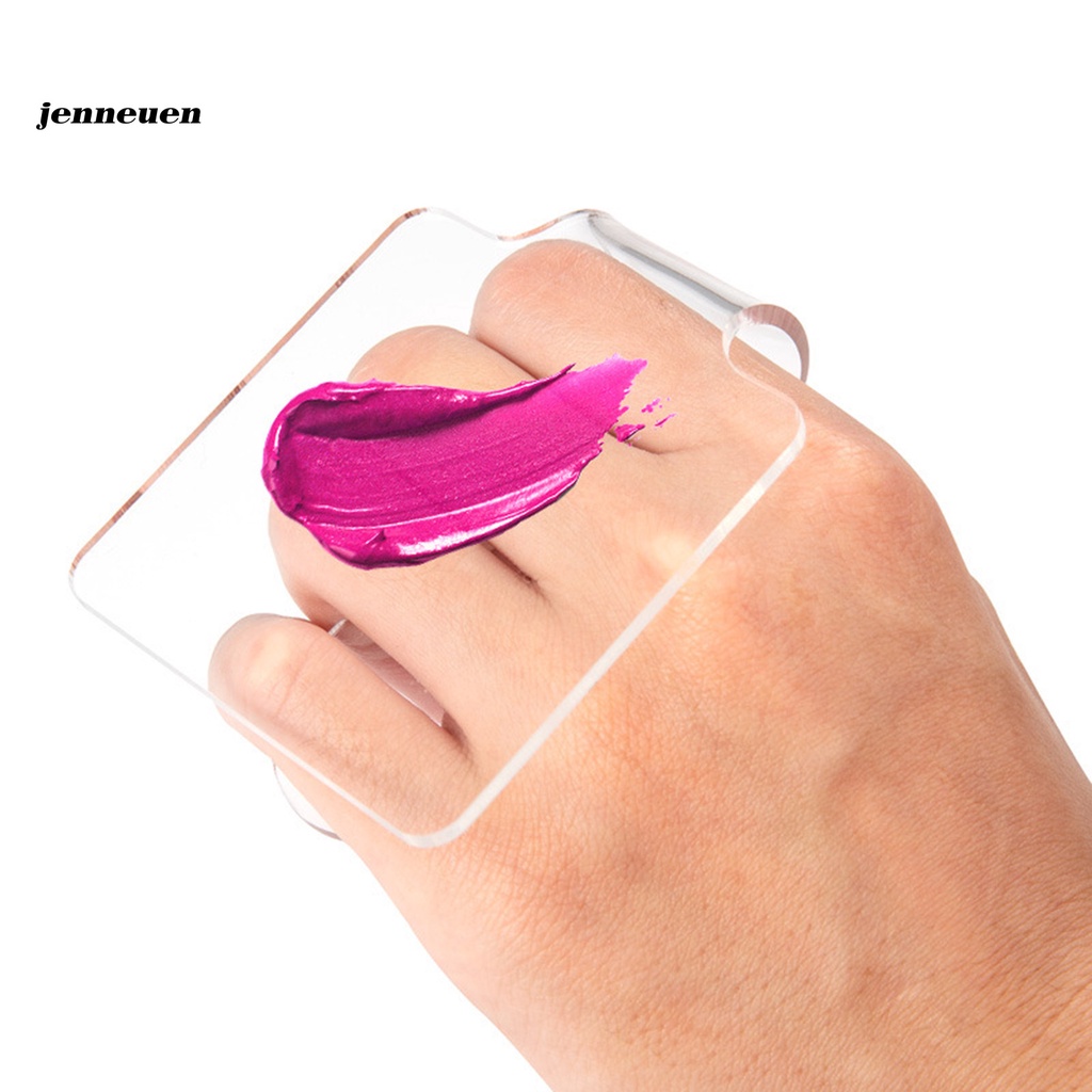 [Hàng mới về] Bảng trộn màu gel sơn móng tay bằng acrylic trong suốt mini nhỏ gọn cho trang điểm làm đẹp