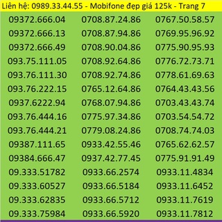Chọn số Mobifone - sim Mobifone trả trước giá rẻ