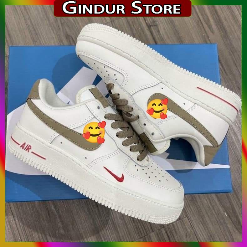 Giày thể thao nike_AF1 trắng vệt nâu, Giày air force 1 vệt nâu nam nữ siêu hot dễ phối đồ