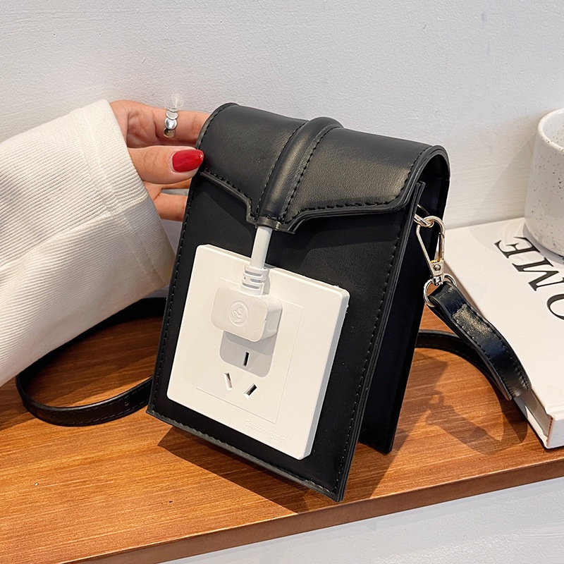 IELGY Túi Đeo Vai Có Khóa Thời Trang Sáng Tạo Sành Điệu Cho Nữ