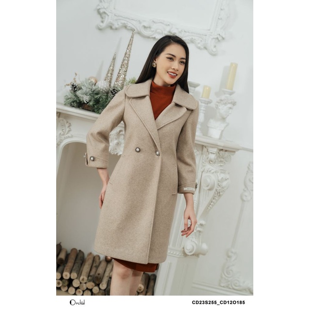 Áo khoác Mangto nữ chất vải dạ cao cấp Orchid CD23S255 | BigBuy360 - bigbuy360.vn