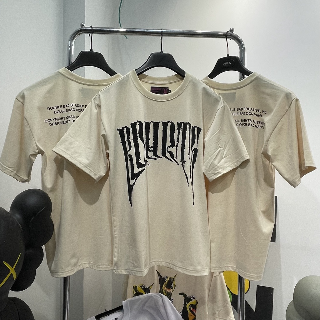 Áo thun bad habits DRIP TEE Nam nữ Áo thun tay lỡ vải cotton kunshop