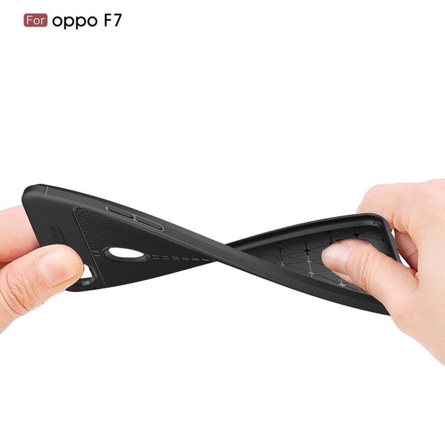 Oppo F7 Oppo F5 ốp dẻo vân da sần chống sốc Autofocus