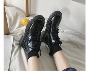 (Oder 7-14 ngày) giày bốt ulzang da lì và da bóng