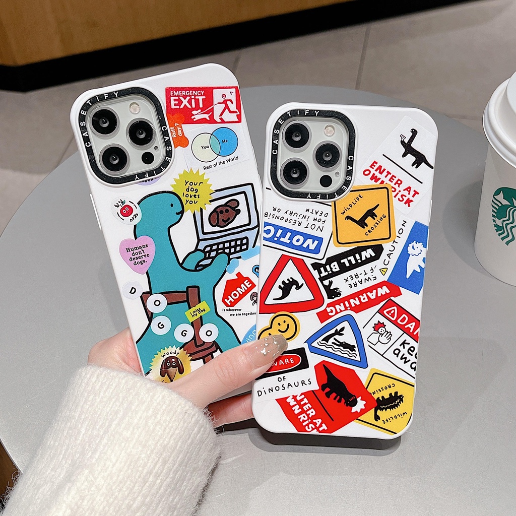 Ốp Điện Thoại Hình Máy Tính Khủng Long Dễ Thương Cho iPhone13Pro iP12Pro XS iPhone11 12Promax 13Promax 11 12 13 7P