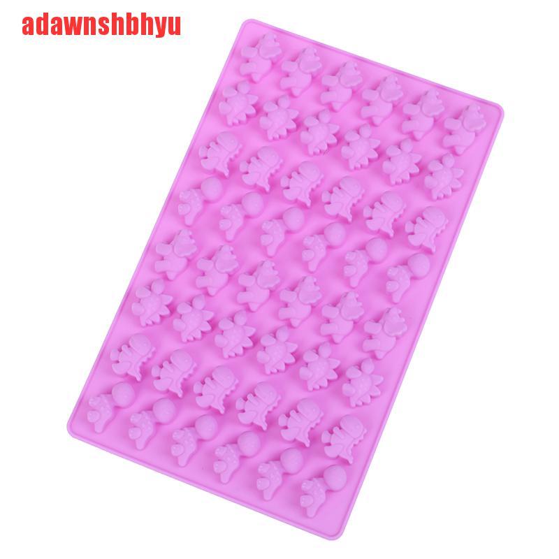 Khay Silicon Mềm Làm Đá / Sô Cô La 48 Lỗ Hình Khủng Long