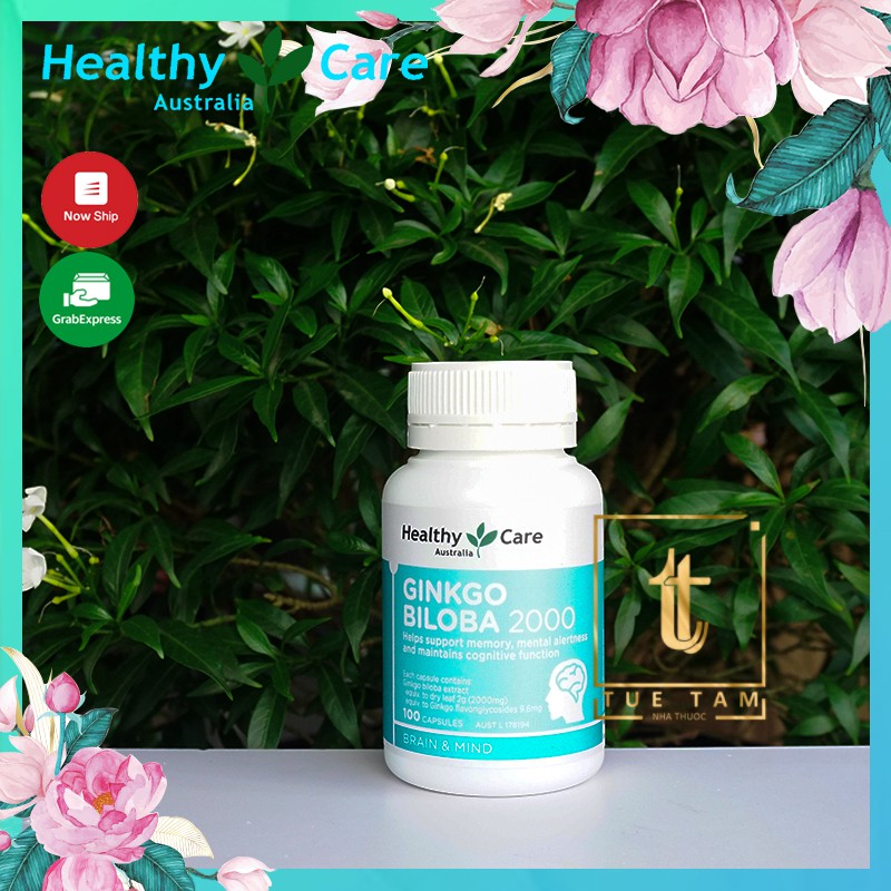 Viên uống Bổ não Healthy Care Ginkgo Biloba 2000mg của Úc 100 viên