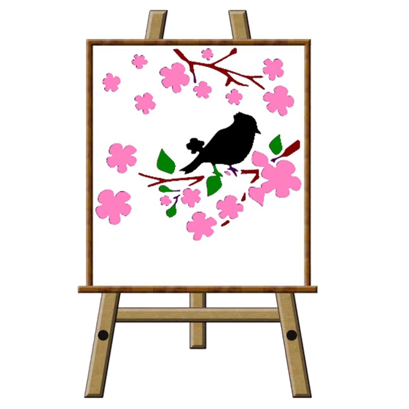 Bộ 9 Khuôn Mẫu Hỗ Trợ Vẽ Tranh / Trang Trí Giấy / Vải Canvas / Giấy / Gỗ