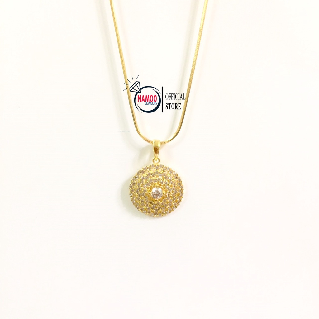 Dây Chuyền Hoa Đá Nữ, Vòng Cổ Mạ Vàng V656 Namoo Jewelry