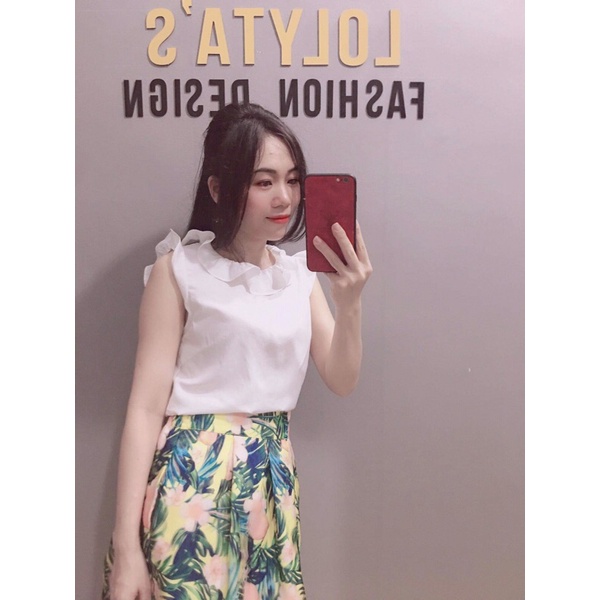 Lolyta's Design - Áo trắng tiểu thư công chúa cổ xếp bèo nhún đáng yêu