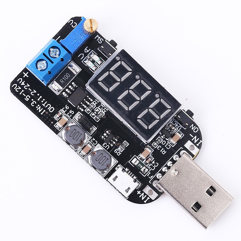USB Điều chỉnh DC-DC Bước lên / xuống Mô-đun cấp nguồn Boost Buck Mô-đun chuyển đổi 5V sang 3.3V 9V 12V 18V 24V Bộ điều chỉnh điện áp DC-DC 3W Có thể điều chỉnh USB Step Up Down Mô-đun cấp nguồn Buck Boost Bộ chuyển đổi điện áp 5V sang 3.3V 9V Mô-đun điều