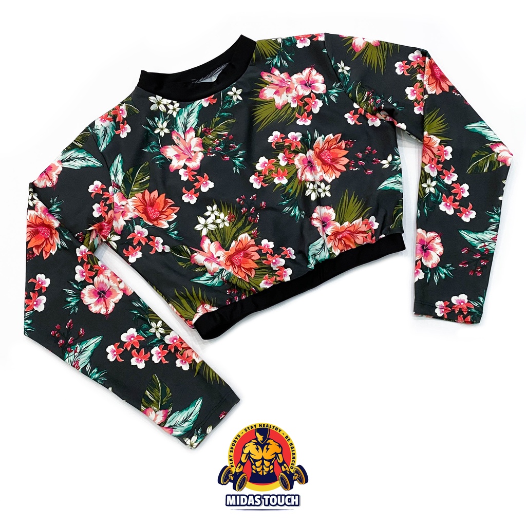 Áo Bơi Nữ Croptop/Tay Dài/ Tay Ngắn Size M Dưới 50kg Chống Nắng Phù Hợp Đi Biển Tập Bơi - Chất Liệu Vải 4 Chiều Co Giãn