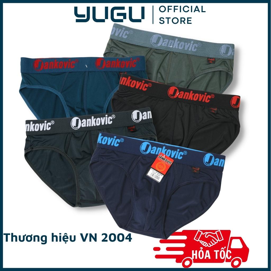 Quần lót nam thun lạnh cao cấp công ty Việt Nam JKV5811 -YUGU- quần sịp nam tam giác cạp cao, 40kg-85kg, 1 chiếc,che tên